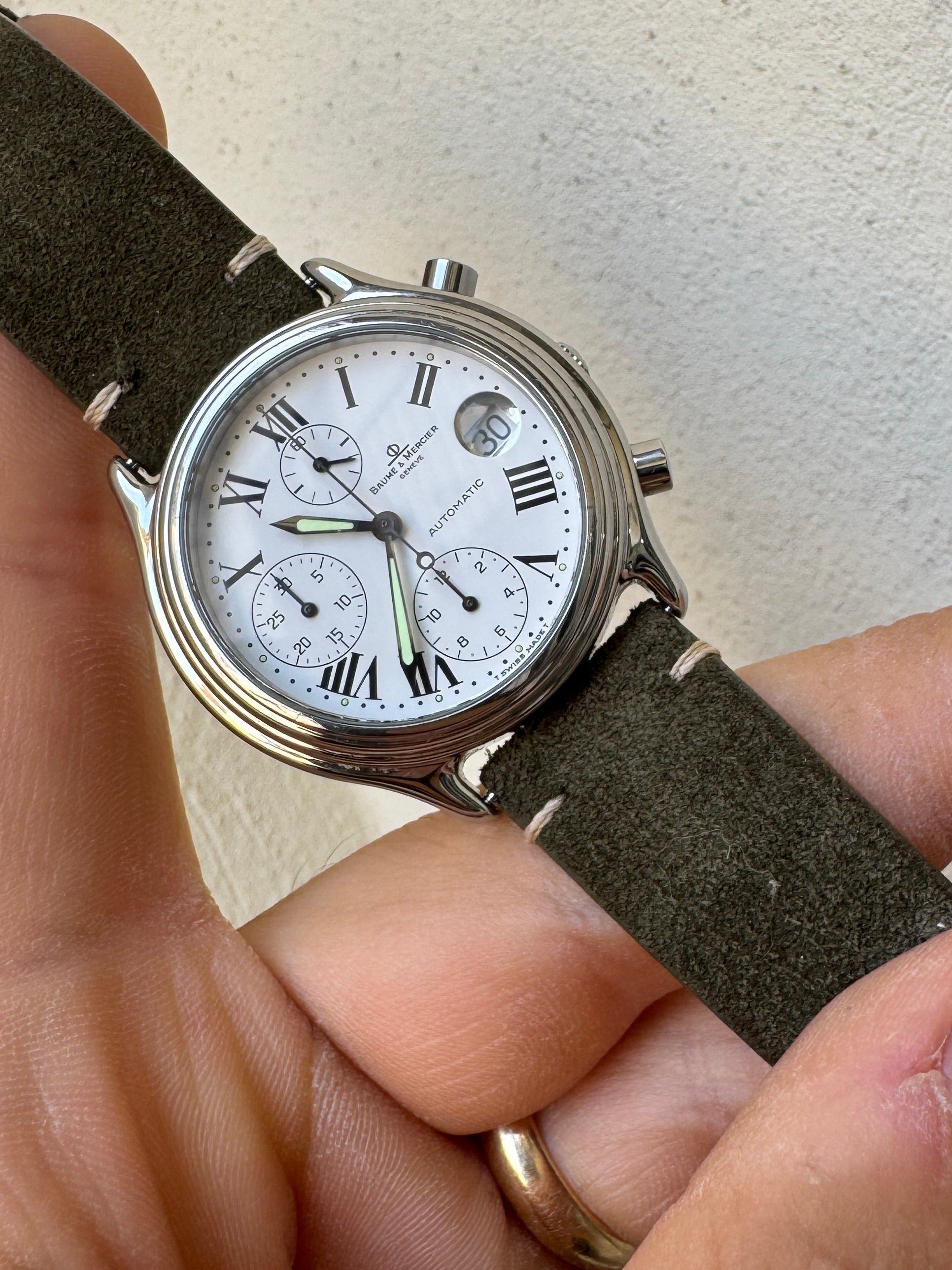 Baume & Mercier Referenza MV040122 Baumatic Chronograph Automatic White Dial Swiss Made