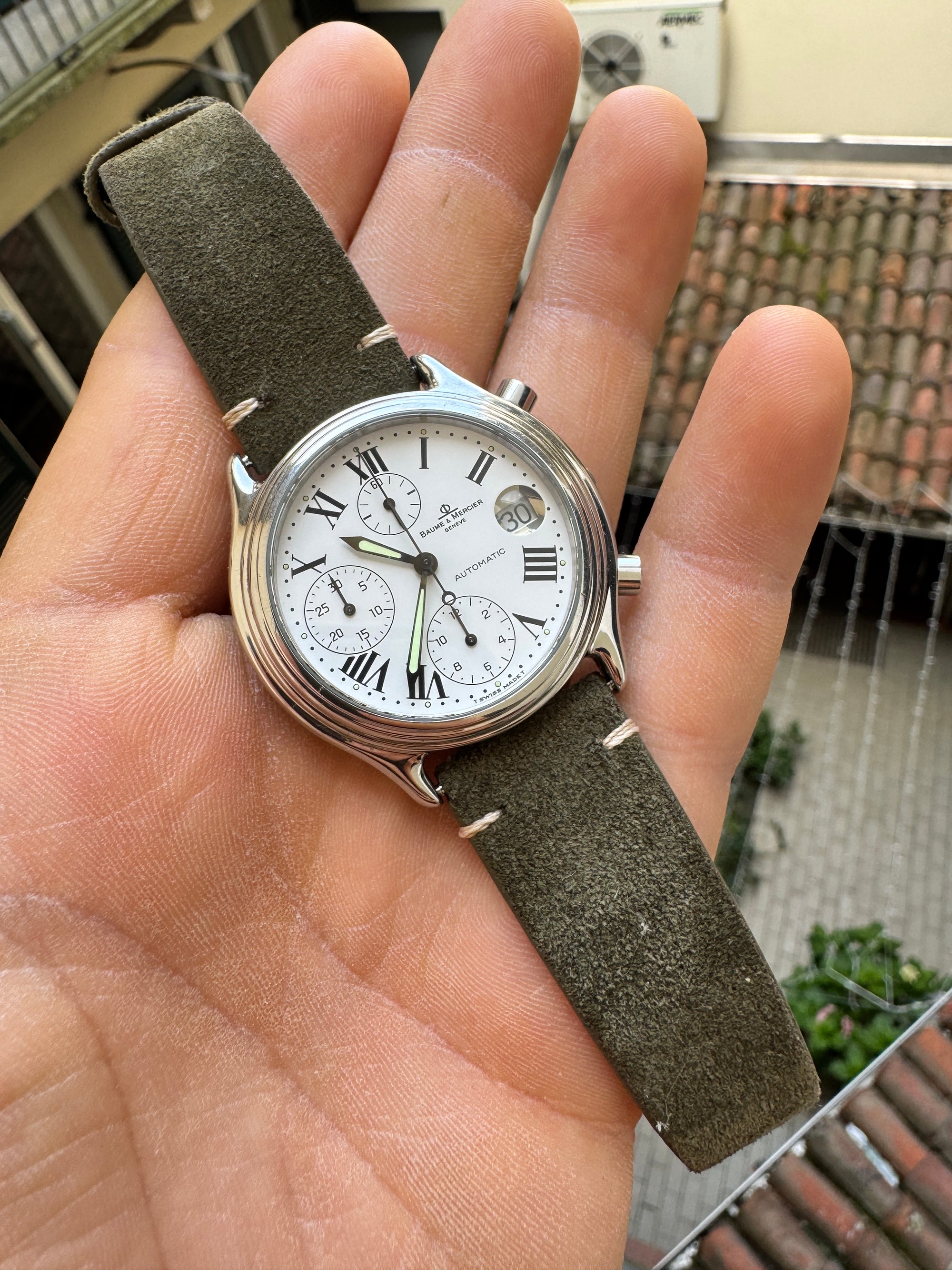 Baume & Mercier Referenza MV040122 Baumatic Chronograph Automatic White Dial Swiss Made