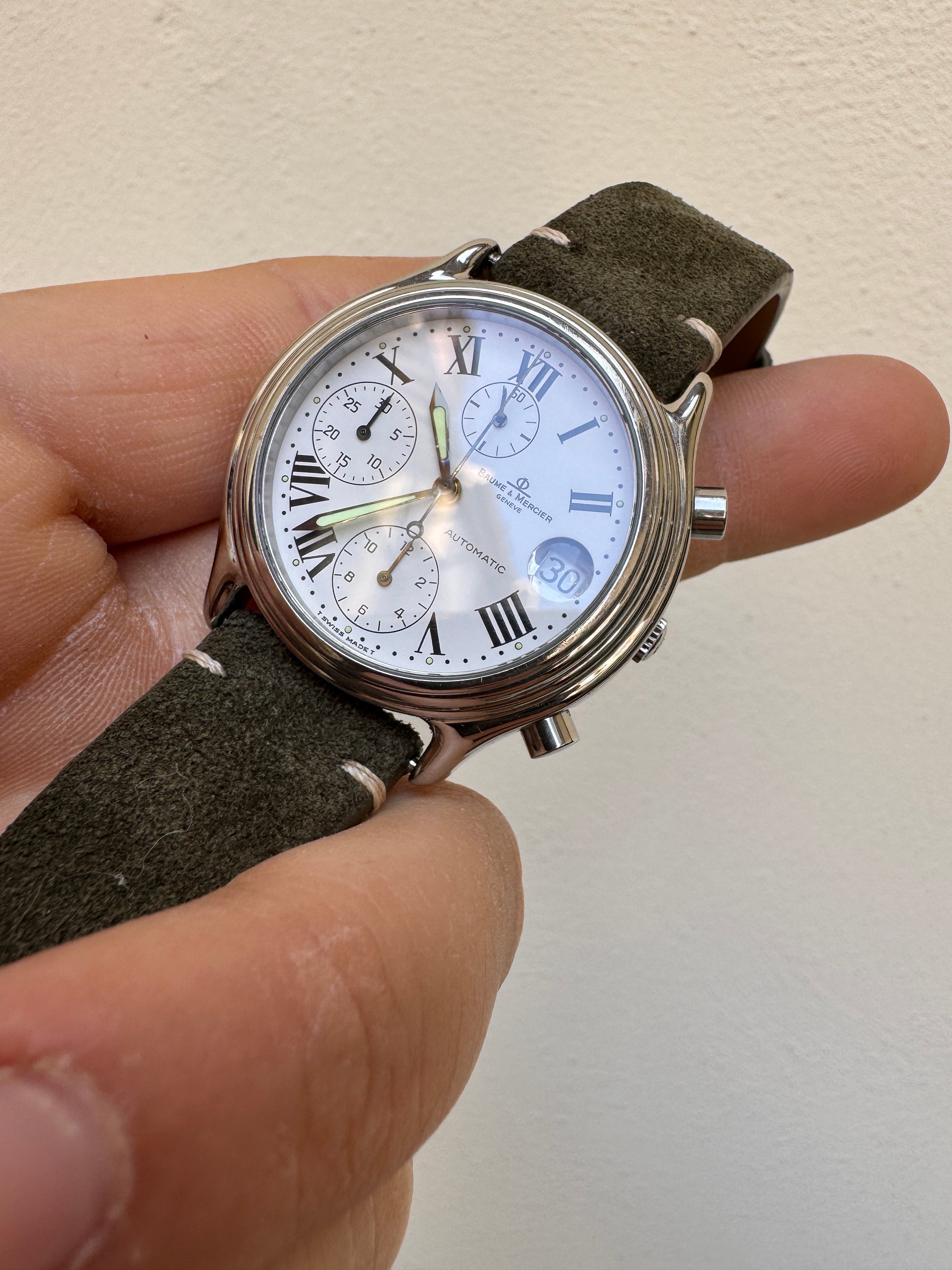 Baume & Mercier Referenza MV040122 Baumatic Chronograph Automatic White Dial Swiss Made