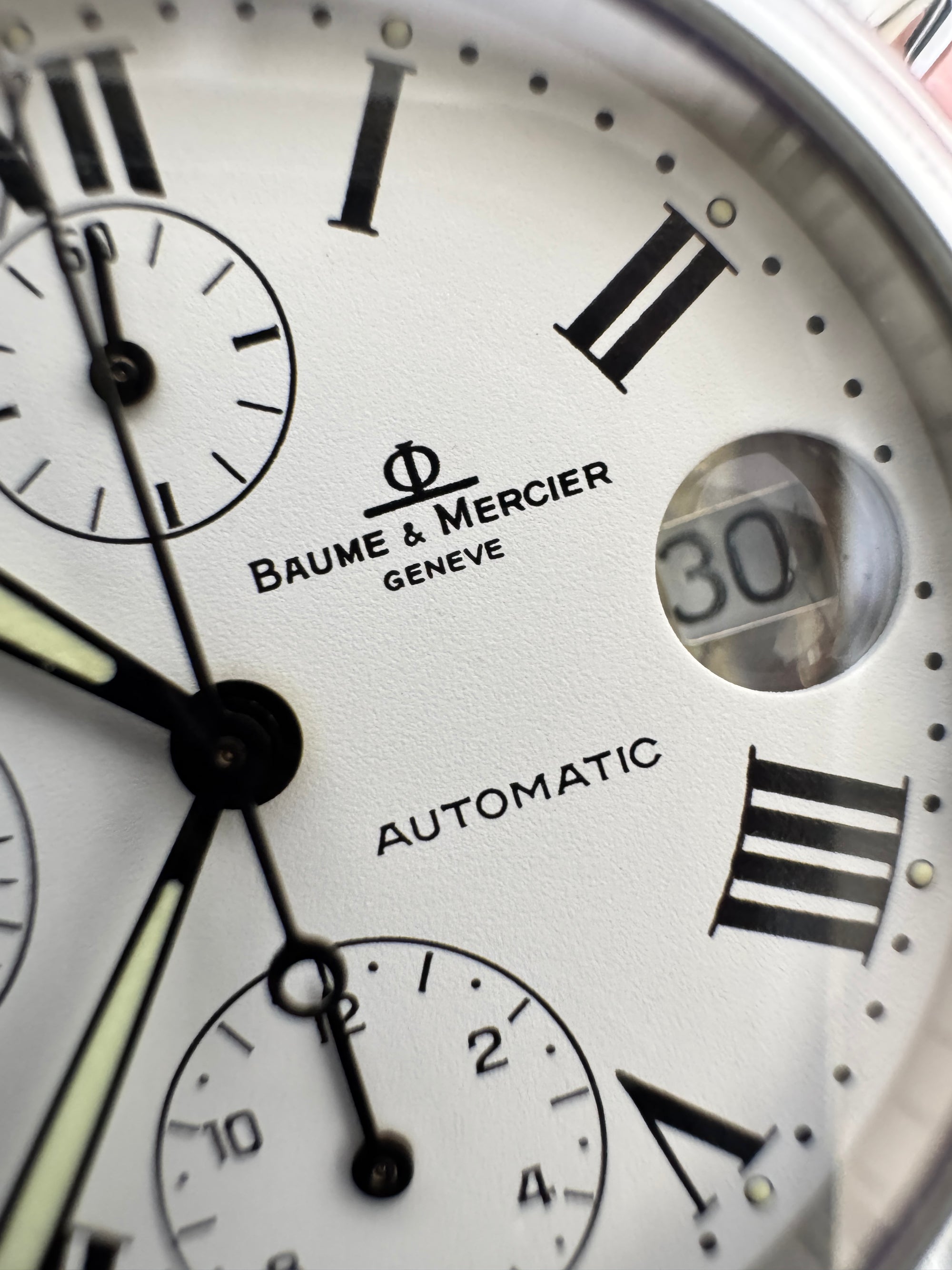 Baume & Mercier Referenza MV040122 Baumatic Chronograph Automatic White Dial Swiss Made