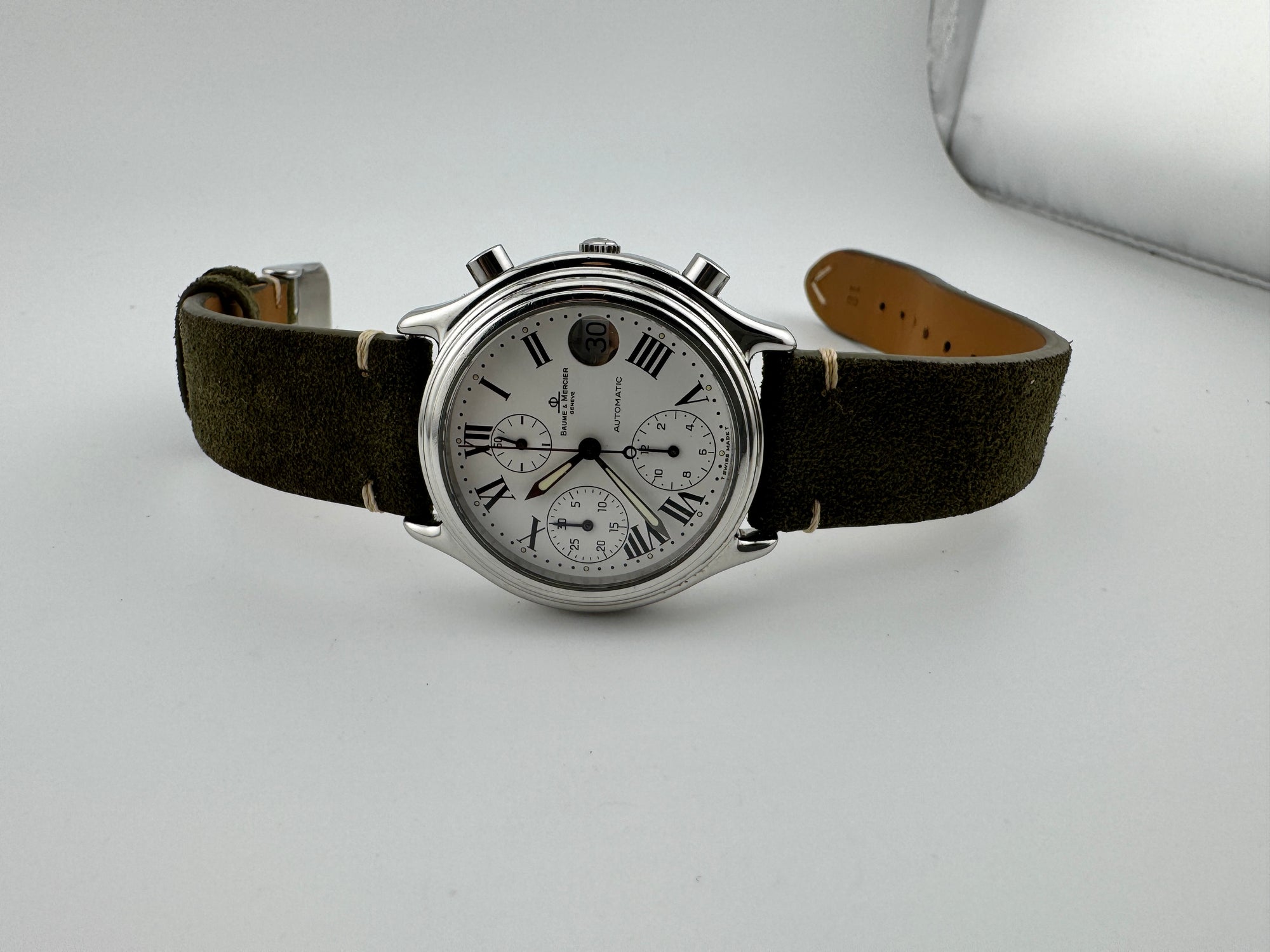 Baume & Mercier Referenza MV040122 Baumatic Chronograph Automatic White Dial Swiss Made