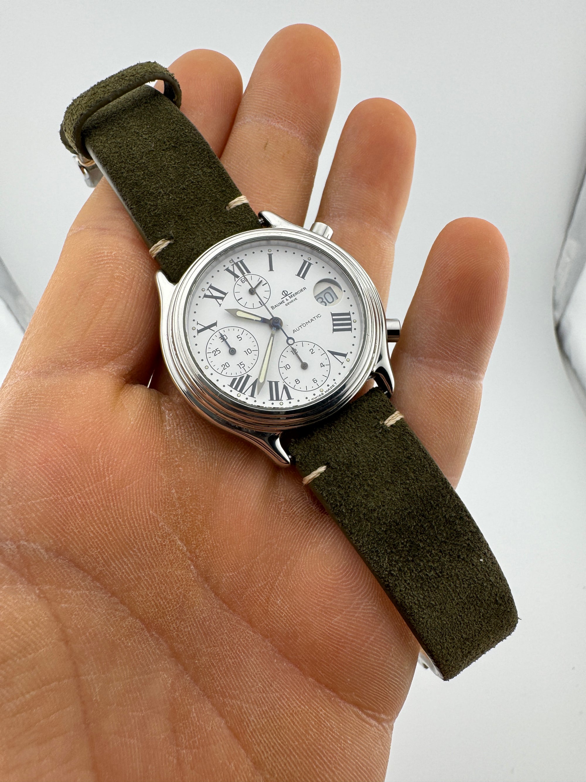 Baume & Mercier Referenza MV040122 Baumatic Chronograph Automatic White Dial Swiss Made
