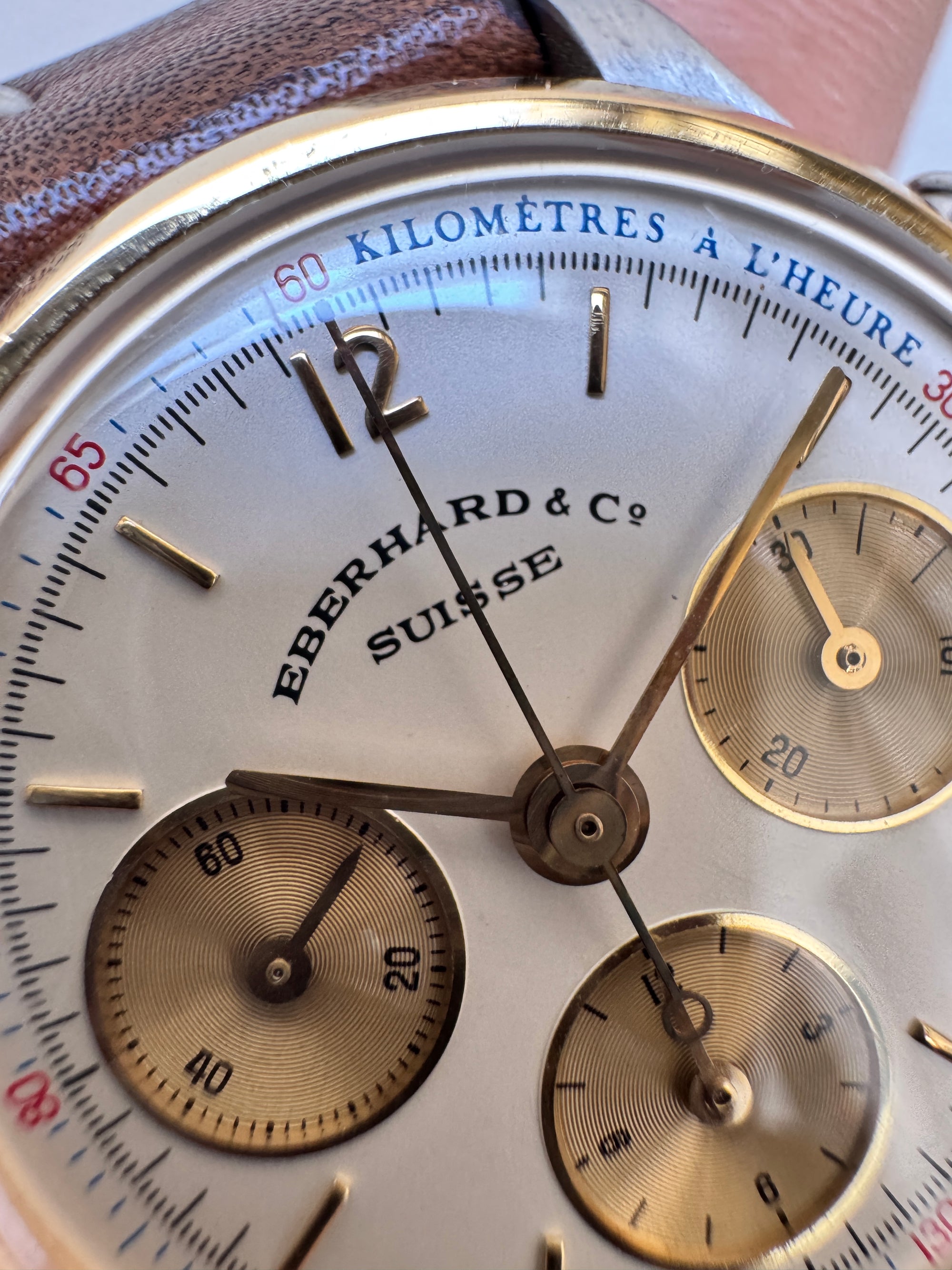EBERHARD Contograf Calibre Lemania 1873 Manual Swiss Made Acier Gold Case