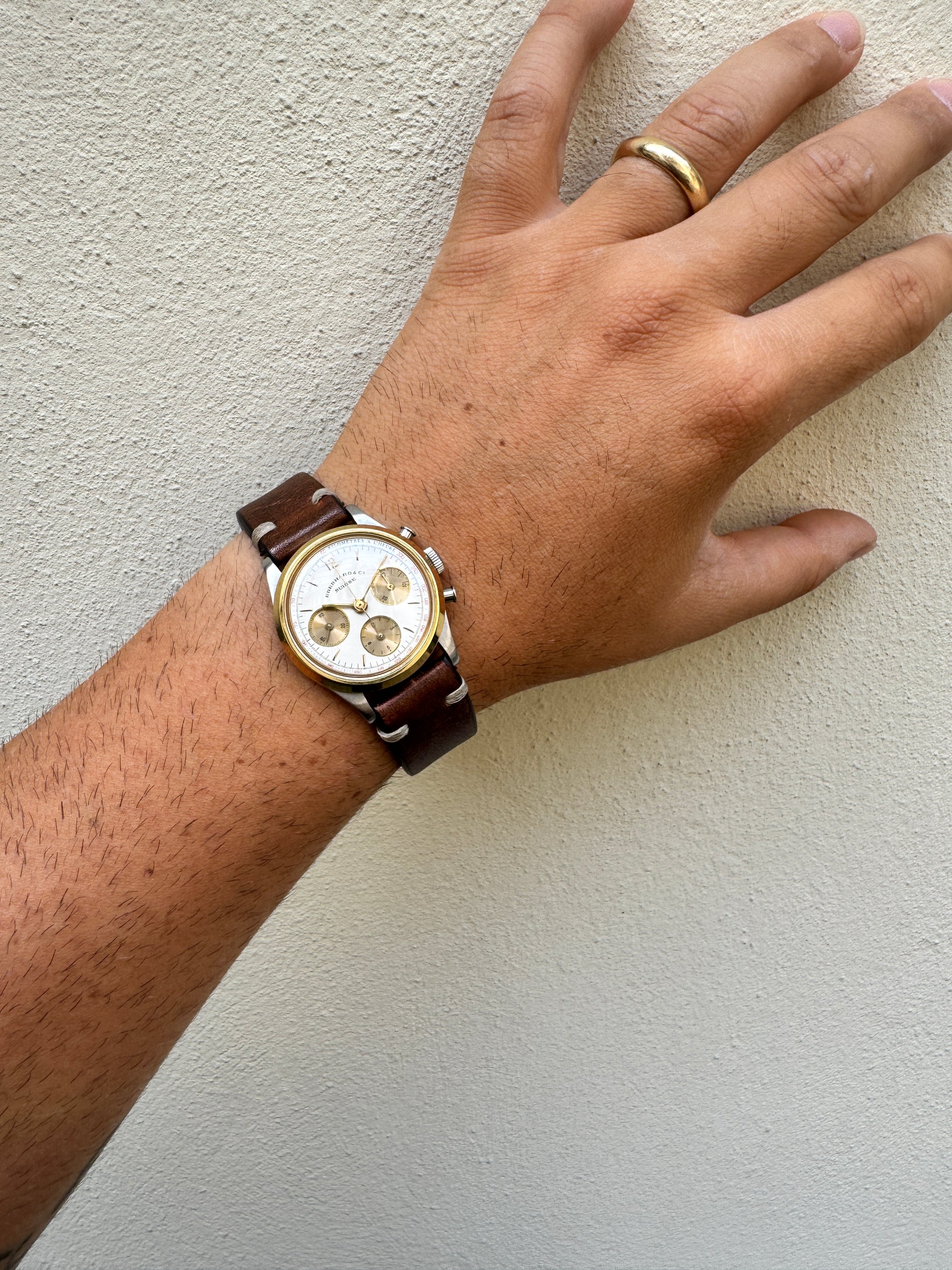 EBERHARD Contograf Calibre Lemania 1873 Manual Swiss Made Acier Gold Case