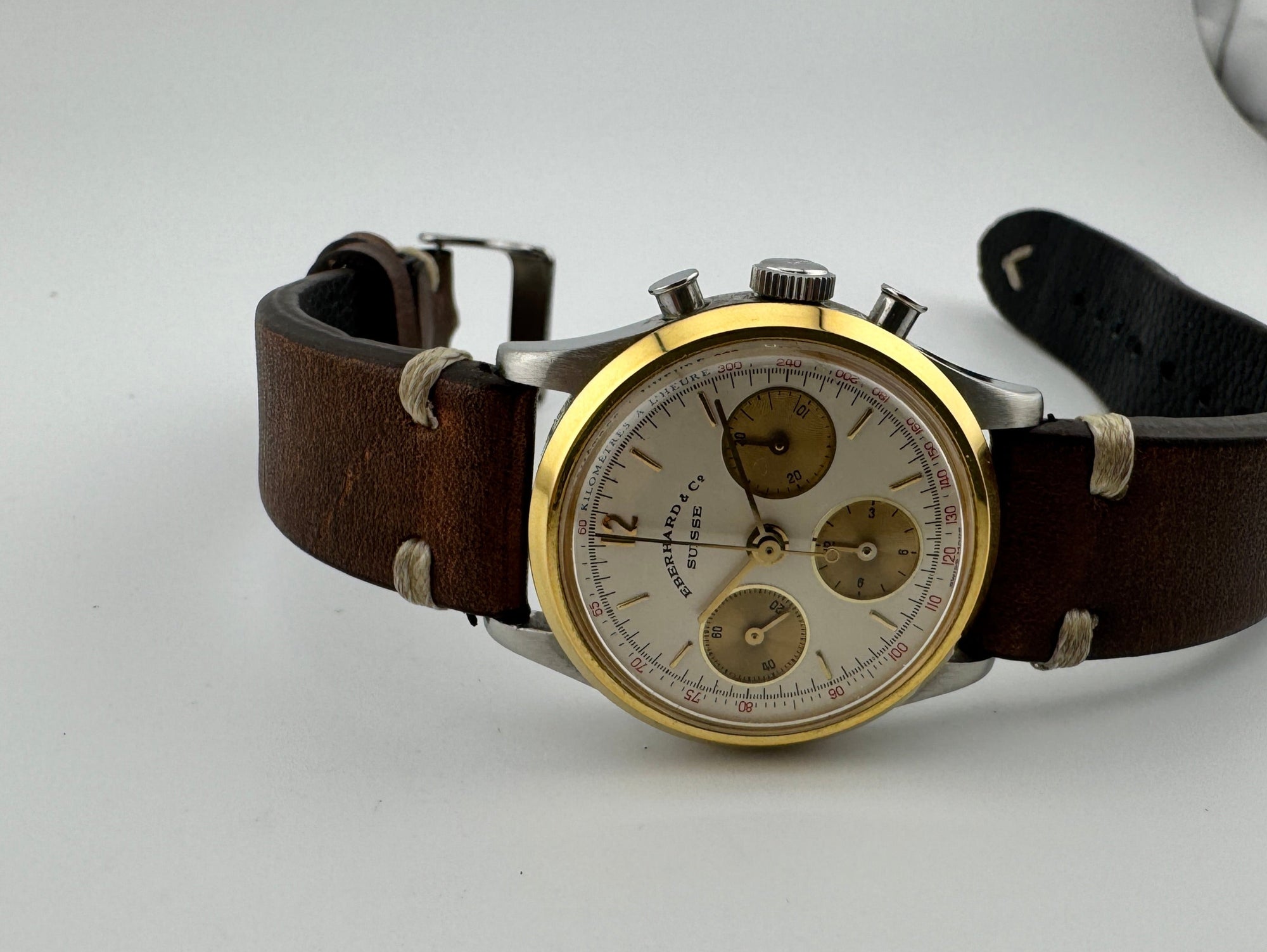 EBERHARD Contograf Calibre Lemania 1873 Manual Swiss Made Acier Gold Case