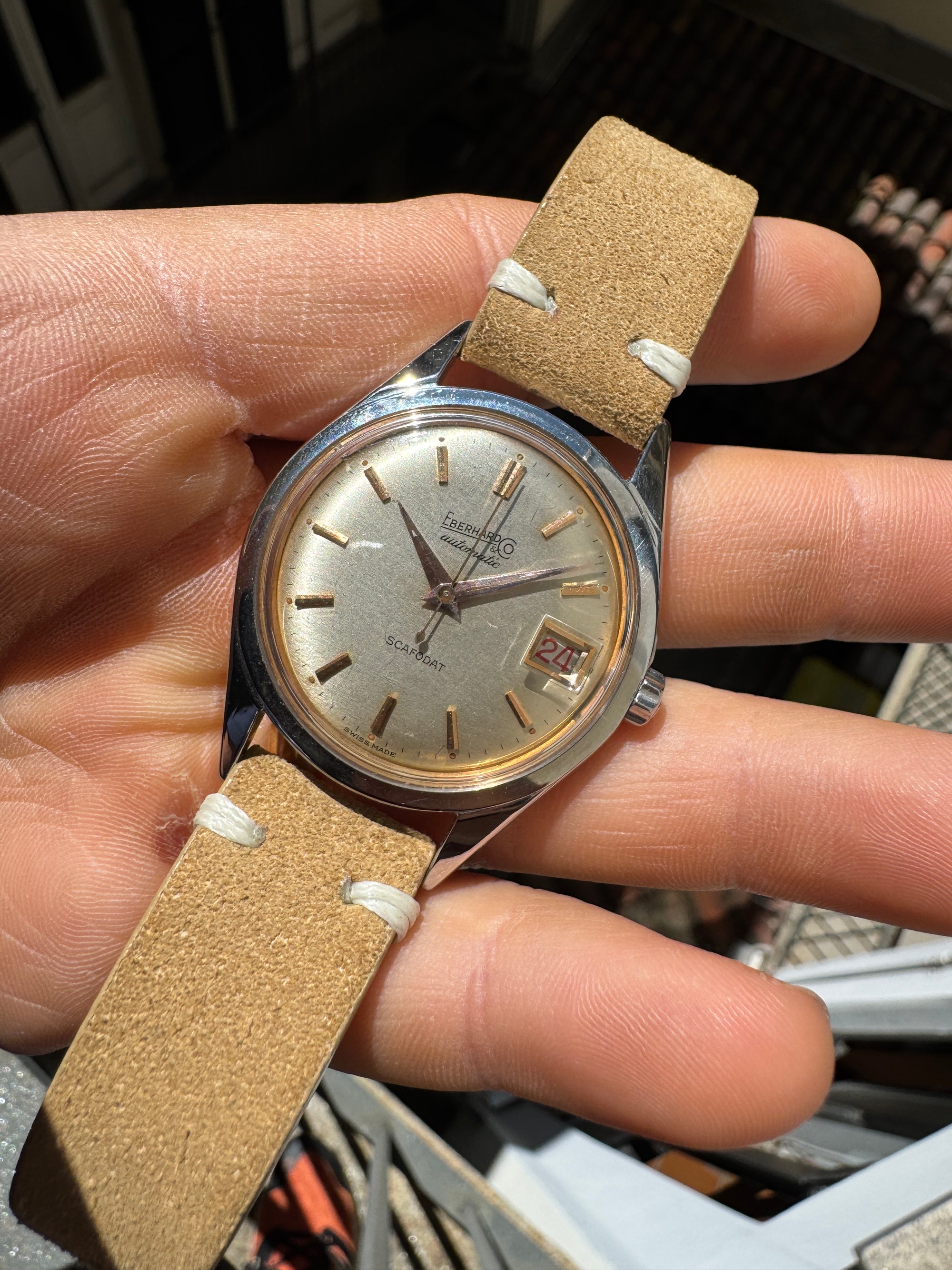 Eberhard & Co. Scafodat 11532-1 Vintage Calibre 261-123 Automatic Acier Case Unpolish