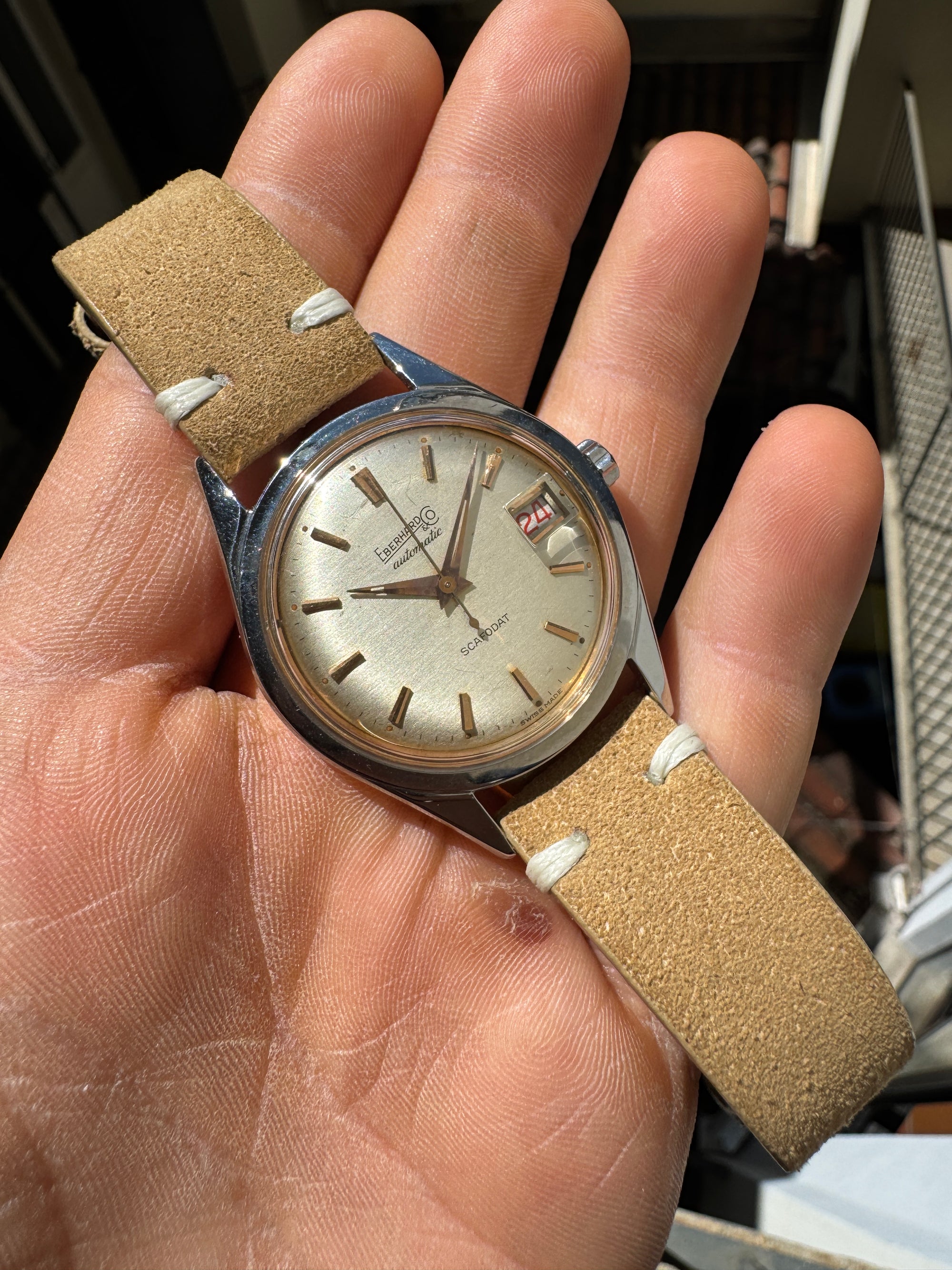 Eberhard & Co. Scafodat 11532-1 Vintage Calibre 261-123 Automatic Acier Case Unpolish