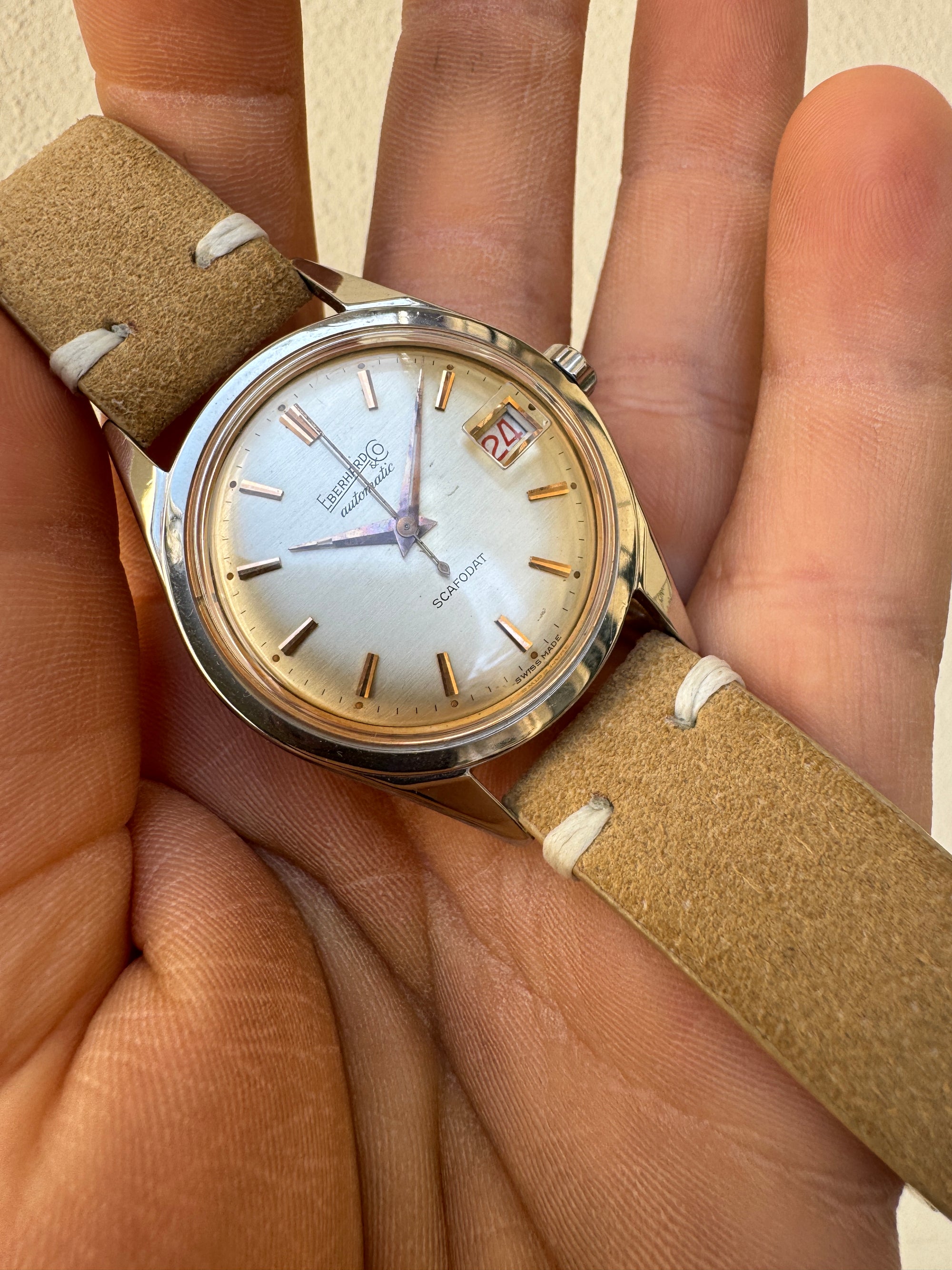 Eberhard & Co. Scafodat 11532-1 Vintage Calibre 261-123 Automatic Acier Case Unpolish