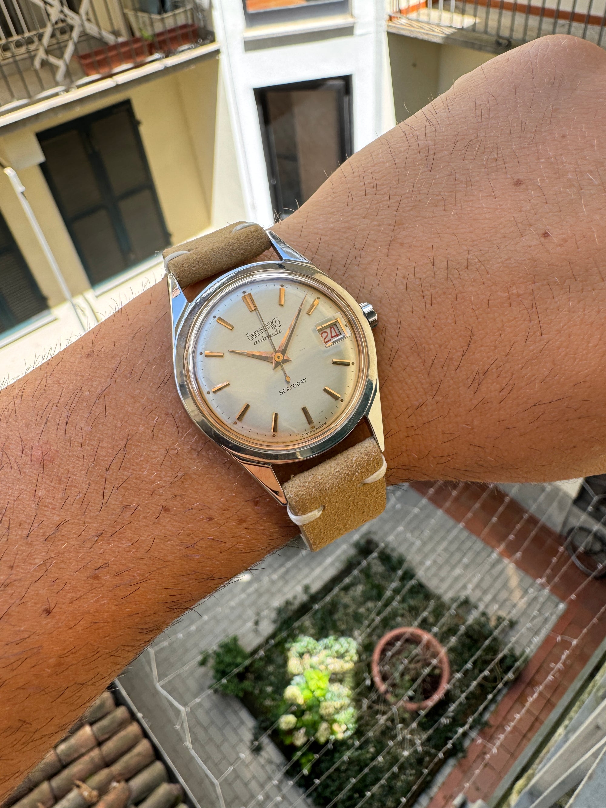 Eberhard & Co. Scafodat 11532-1 Vintage Calibre 261-123 Automatic Acier Case Unpolish